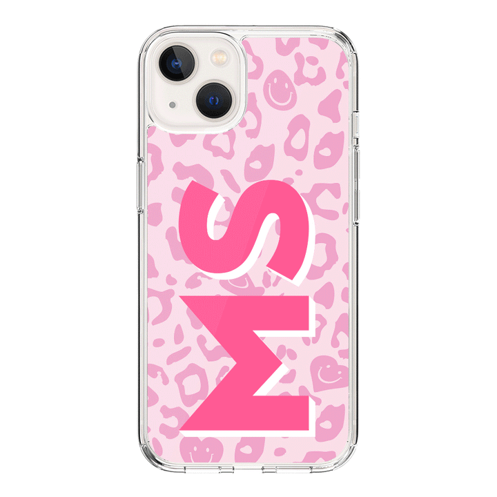 Apple iPhone 15 / Rugged Black Custom Monogram Initial 3D Shadow Text Seamless Pattern, Phone Case - Stylizedd.com