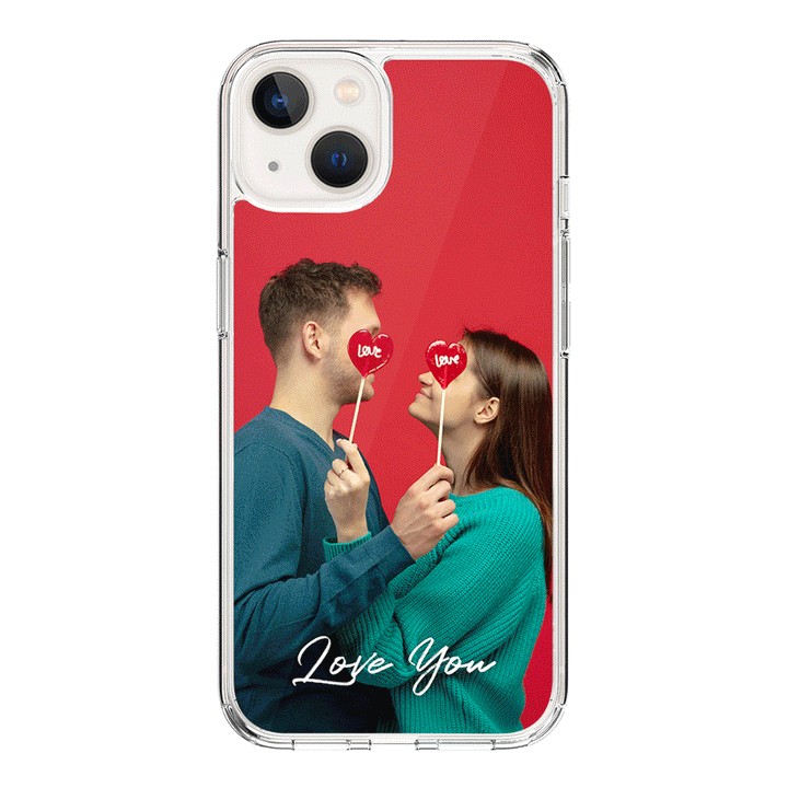 Apple iPhone 15 / Clear Classic Custom Photo Valentine, Phone Case - Stylizedd.com