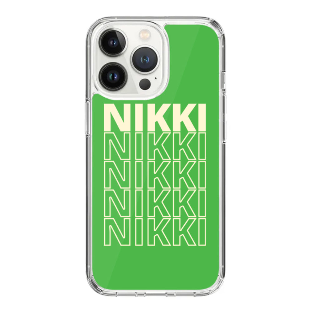 Apple iPhone 15 Pro / Rugged Black Repeated Monogram Phone Case - Stylizedd.com