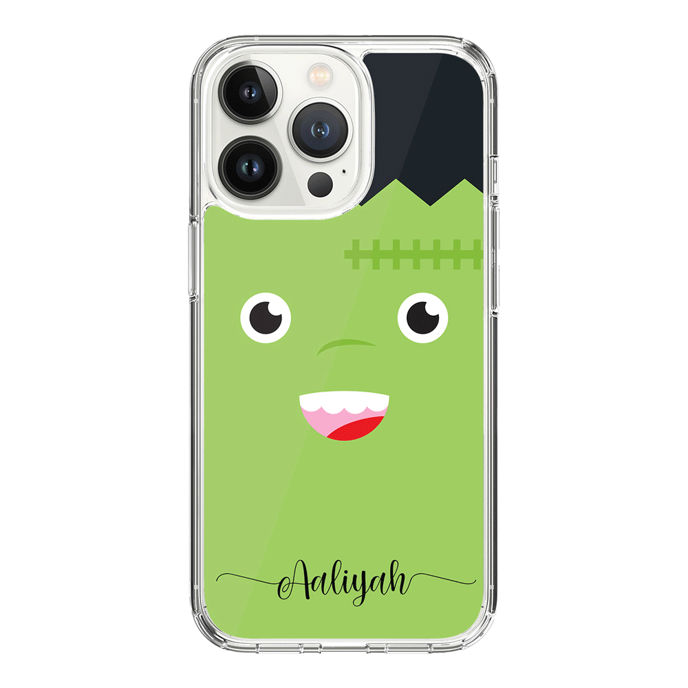 Apple iPhone 15 Pro / Clear Classic Personalized Text Cute Monsters, Phone Case - Stylizedd.com