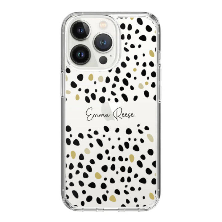 Apple iPhone 15 Pro / Rugged Black Pebble Multi Color Custom Text, My Name Phone Case - Stylizedd.com