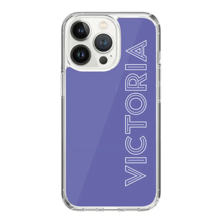 Apple iPhone 15 Pro / Clear Classic Personalized Name, Custom Phone Case - Stylizedd.com