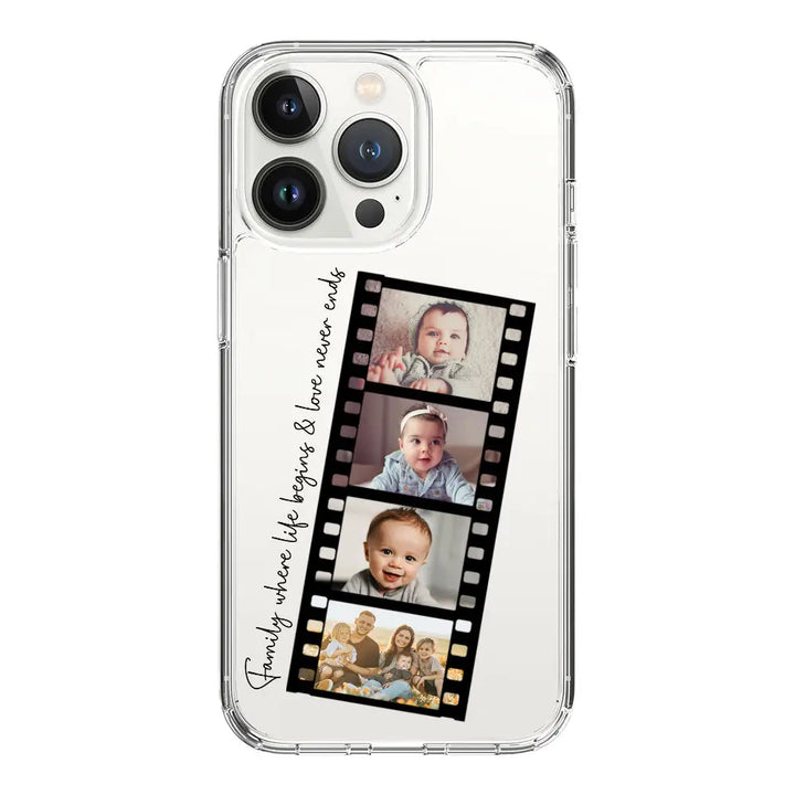 Apple iPhone 15 Pro / Clear Classic Custom Film Strips Personalised Movie Strip, Phone Case - Stylizedd.com