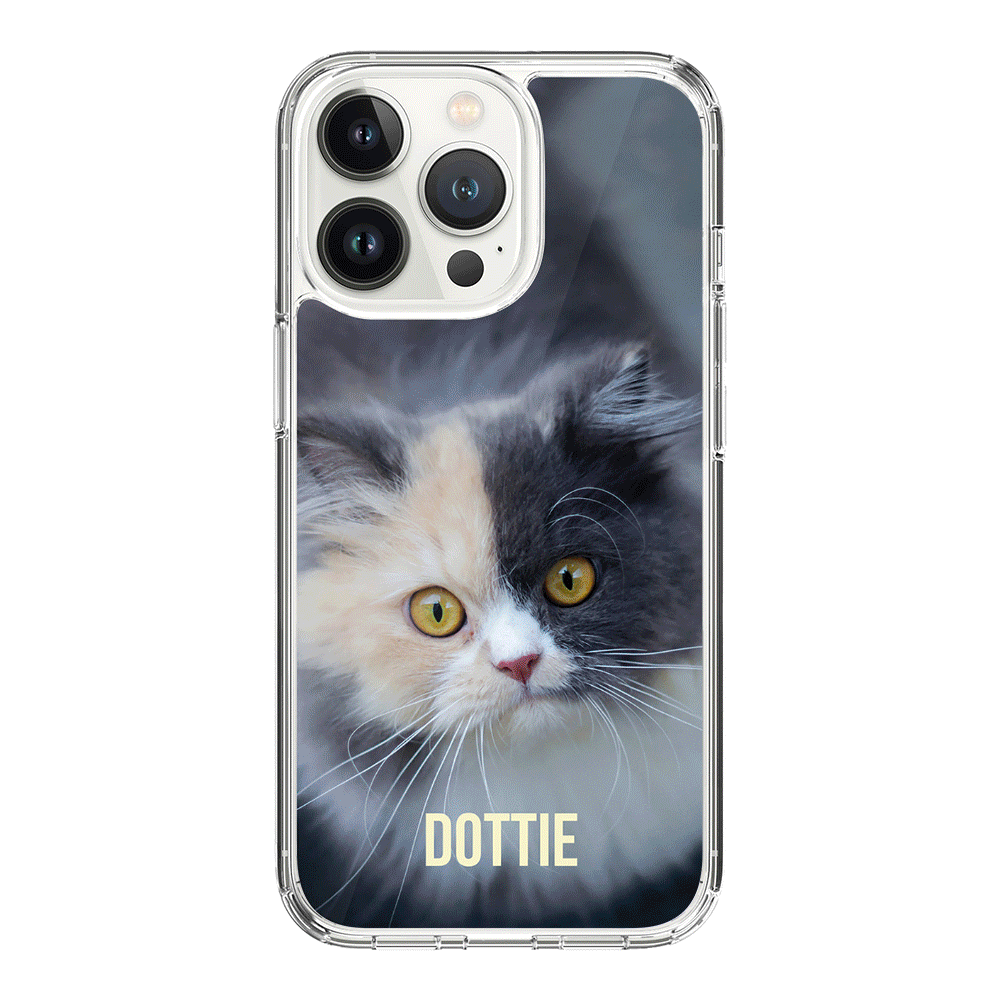 Apple iPhone 15 Pro / Rugged Black Personalized Pet Cat, Phone Case - Stylizedd.com