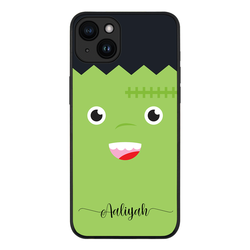 Apple iPhone 15 Plus / Rugged Black Personalized Text Cute Monsters, Phone Case - Stylizedd.com