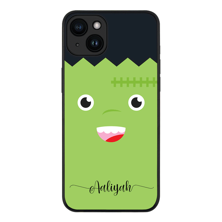 Apple iPhone 15 Plus / Rugged Black Personalized Text Cute Monsters, Phone Case - Stylizedd.com