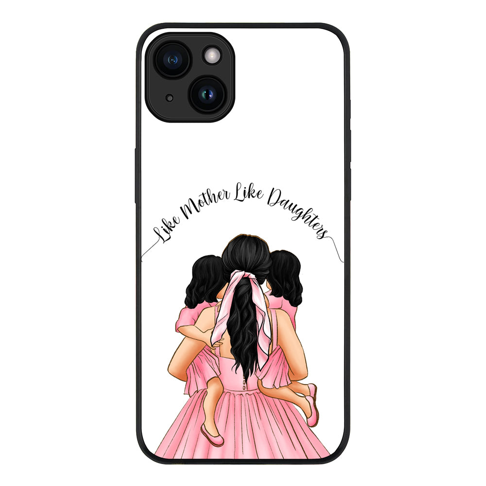 Apple iPhone 15 Plus / Tough Pro Mother 2 daughters Custom Clipart, Text Phone Case - Stylizedd.com