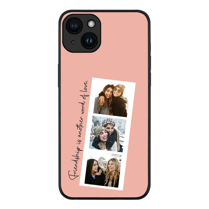 Apple iPhone 15 Plus / Rugged Black Custom Photo Strip Polaroid Style, Phone Case - Stylizedd.com