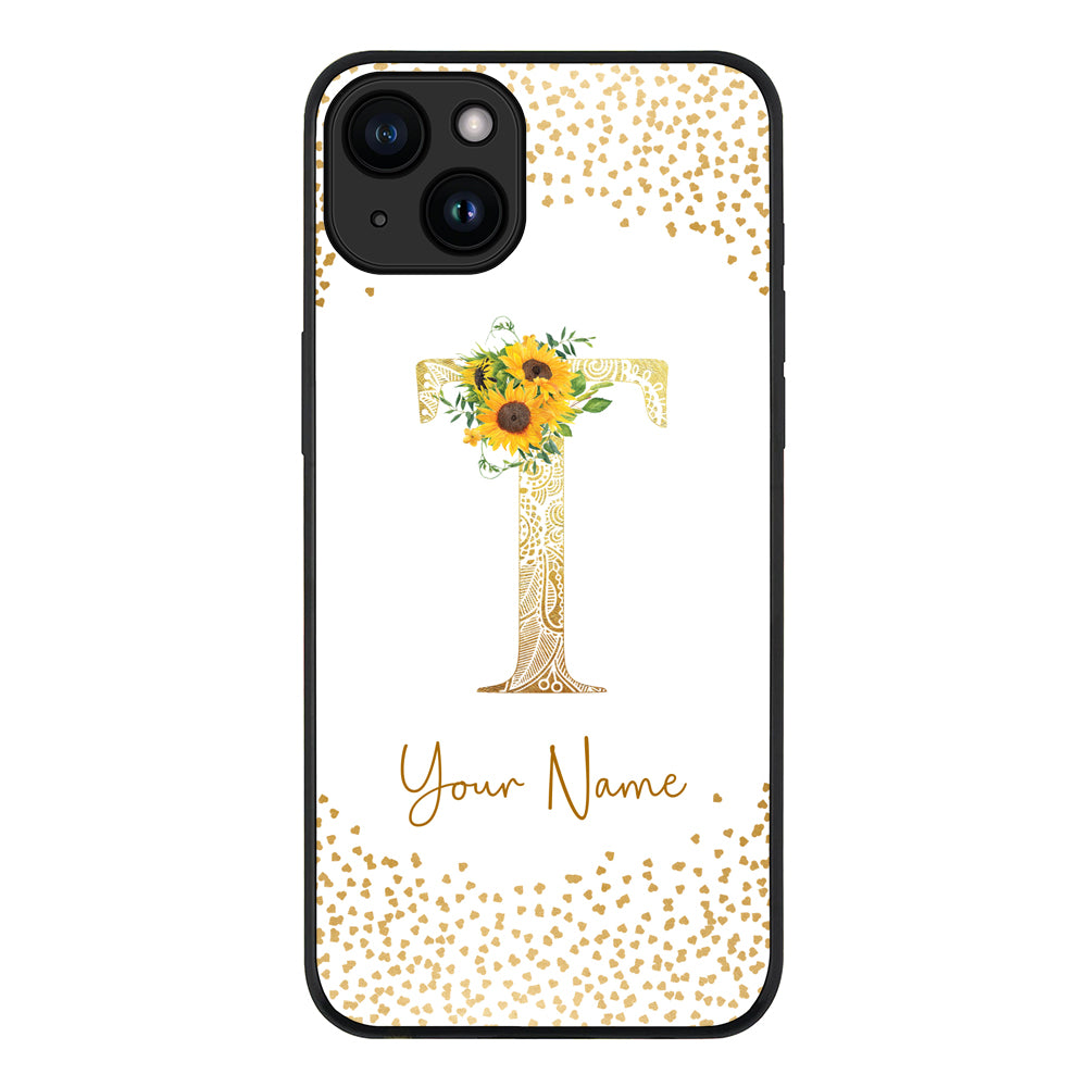 Apple iPhone 15 Plus / Tough Pro Floral Mandala Initial Phone Case - Stylizedd.com