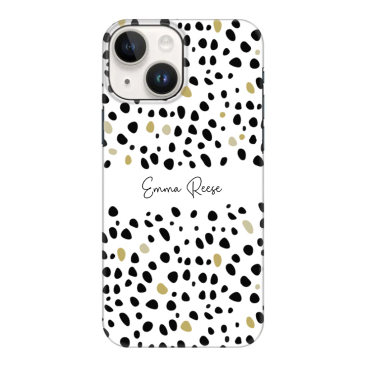 Apple iPhone 15 Plus / Clear Classic Pebble Multi Color Custom Text, My Name Phone Case - Stylizedd.com