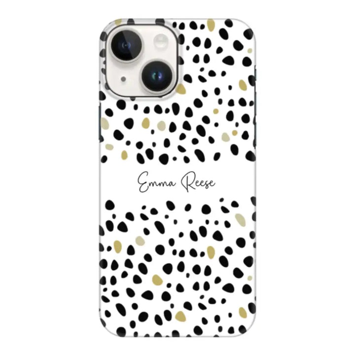 Apple iPhone 15 Plus / Snap Classic Pebble Multi Color Custom Text, My Name Phone Case - Stylizedd.com