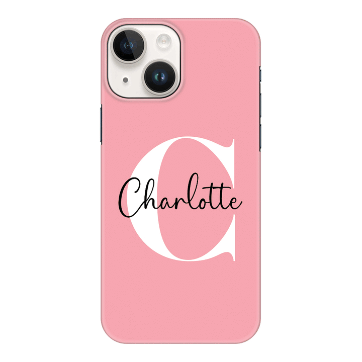 Apple iPhone 15 Plus / Clear Classic Custom Monogram Large Initial Name & Letter, Phone Case - Stylizedd.com
