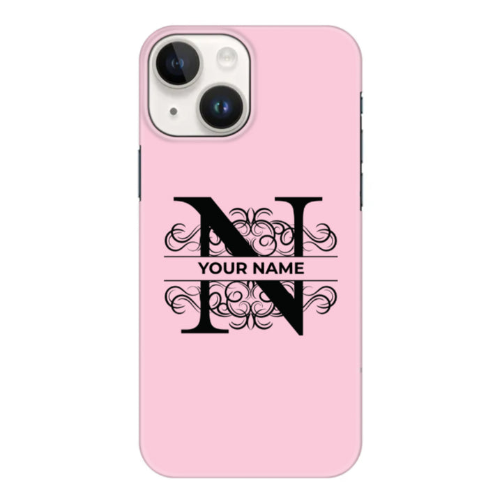 Apple iPhone 15 Plus / Clear Classic Split Floral Initial Phone Case - Stylizedd.com