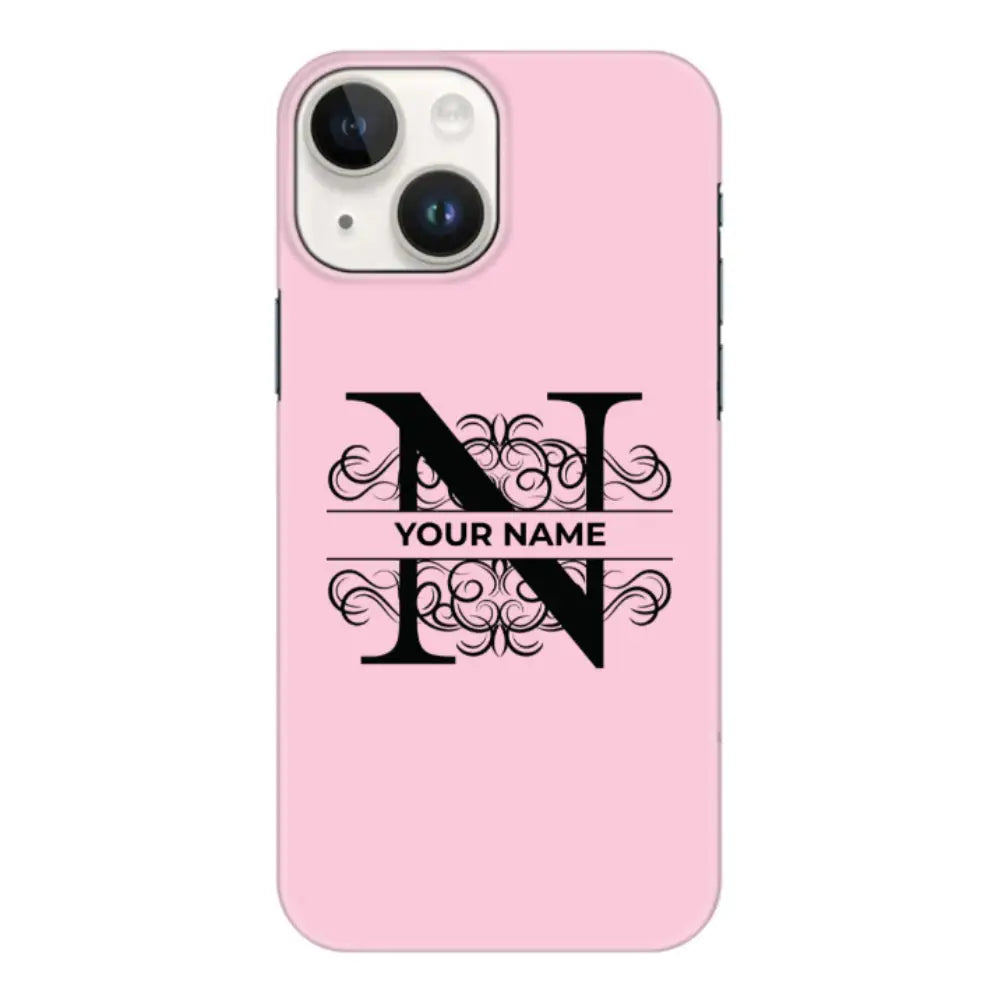 Apple iPhone 15 Plus / Snap Classic Split Floral Initial Phone Case - Stylizedd.com