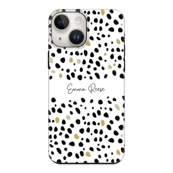 Apple iPhone 15 Plus / Snap Classic Pebble Multi Color Custom Text, My Name Phone Case - Stylizedd.com