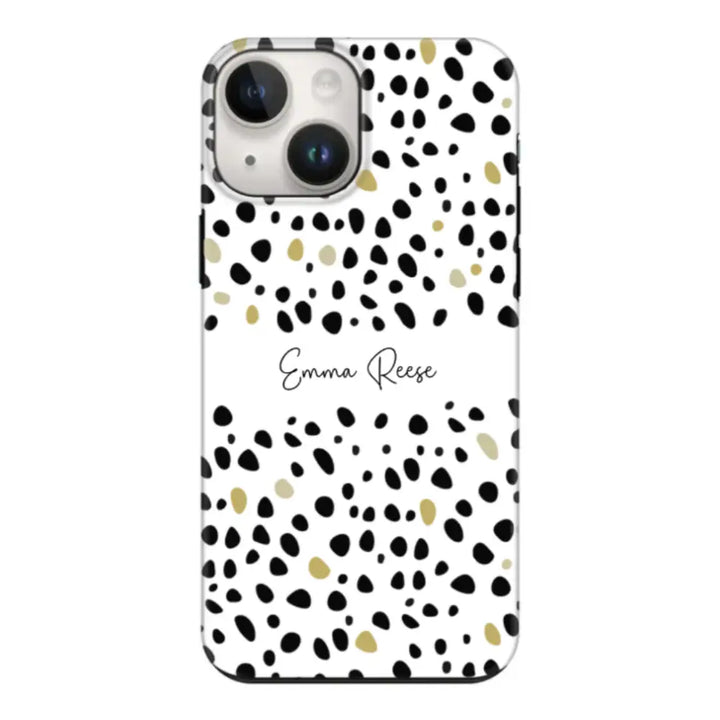 Apple iPhone 15 Plus / Tough Pro Pebble Multi Color Custom Text, My Name Phone Case - Stylizedd.com