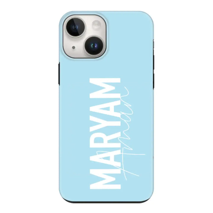 Apple iPhone 15 Plus / Tough Pro Personalized Name Vertical, Phone Case - Stylizedd.com