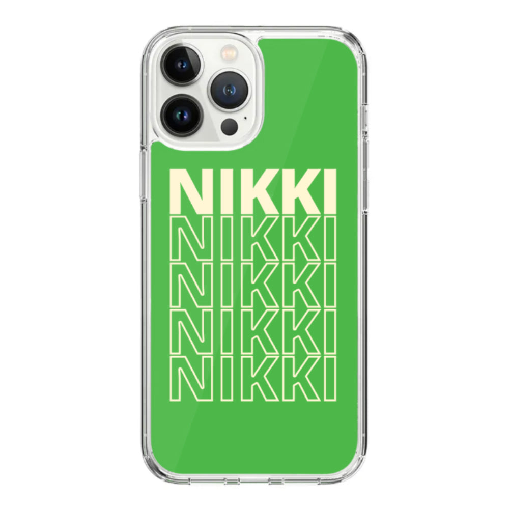 Apple iPhone 15 Pro Max / Rugged Black Repeated Monogram Phone Case - Stylizedd.com