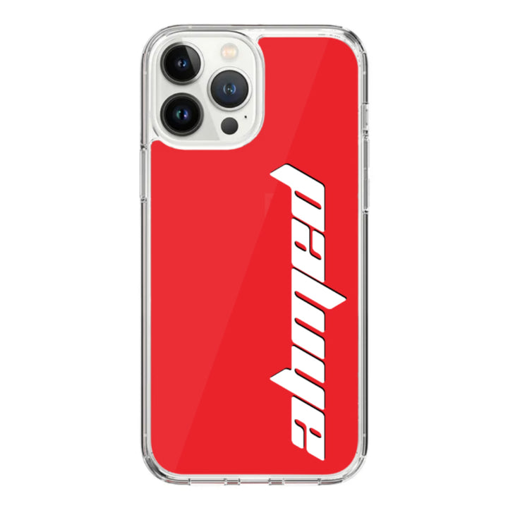Apple iPhone 15 Pro Max / Rugged Black Custom Text, Vertical Name Phone Case - Stylizedd.com