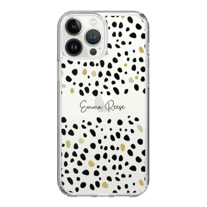 Apple iPhone 15 Pro Max / Rugged Black Pebble Multi Color Custom Text, My Name Phone Case - Stylizedd.com