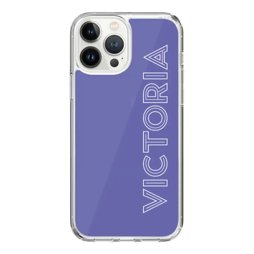 Apple iPhone 15 Pro Max / Clear Classic Personalized Name, Custom Phone Case - Stylizedd.com
