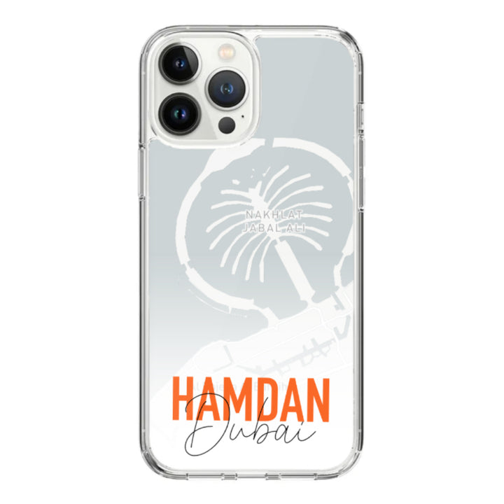 Apple iPhone 15 Pro Max / Rugged Black Personalized Location Map & Name, Phone Case - Stylizedd.com