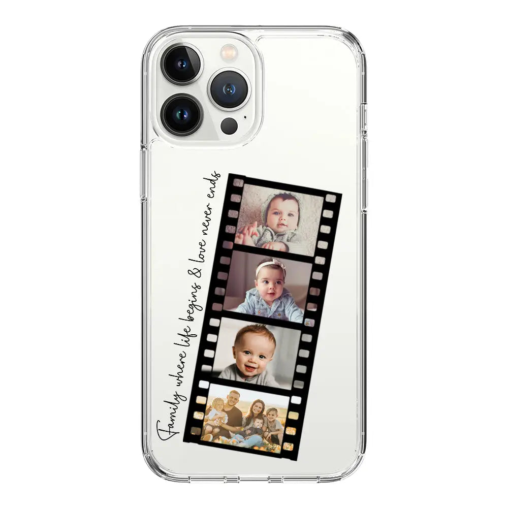 Apple iPhone 15 Pro Max / Clear Classic Custom Film Strips Personalised Movie Strip, Phone Case - Stylizedd.com