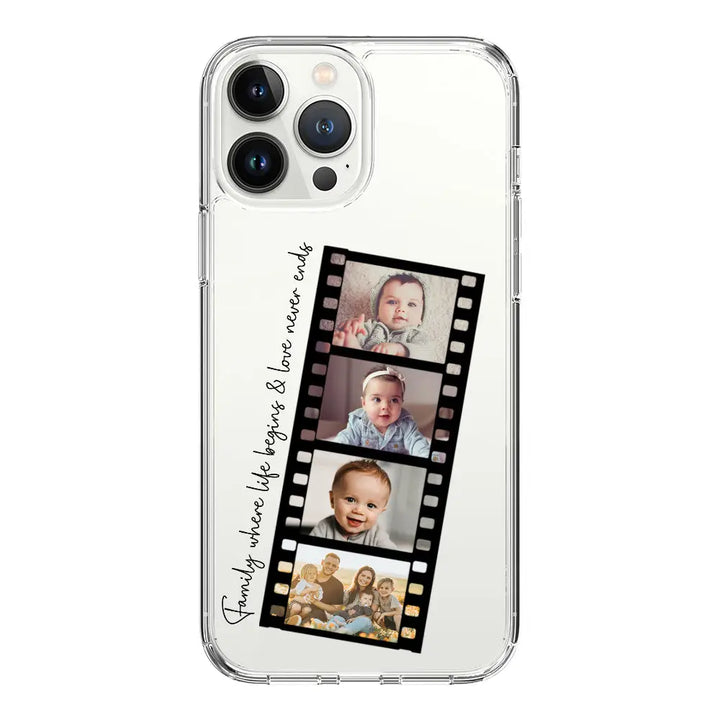 Apple iPhone 15 Pro Max / Clear Classic Custom Film Strips Personalised Movie Strip, Phone Case - Stylizedd.com