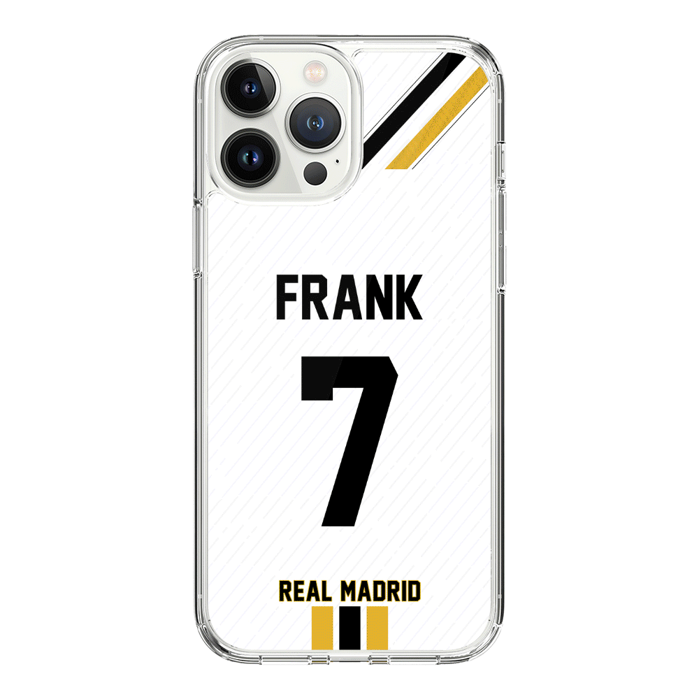 Apple iPhone 15 Pro Max / Rugged Black Personalized Football Clubs Jersey Phone Case Custom Name & Number - Stylizedd.com