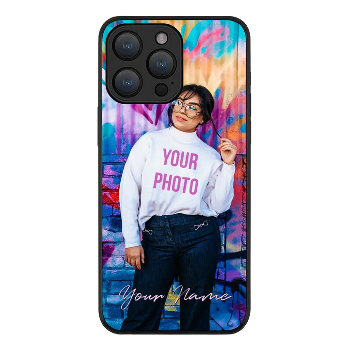 Apple iPhone 15 Pro Max / Rugged Black Custom Photo, My Style Phone Case - Stylizedd.com