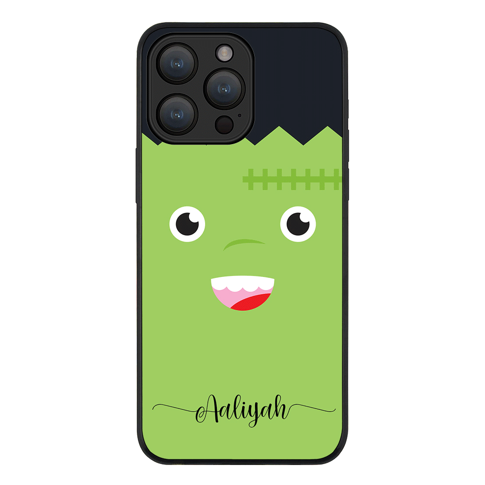 Apple iPhone 15 Pro Max / Rugged Black Personalized Text Cute Monsters, Phone Case - Stylizedd.com