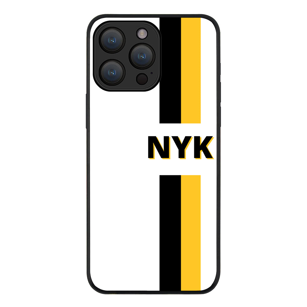 Apple iPhone 15 Pro Max / Tough Pro Custom Striped Monogram Phone Case - Stylizedd.com