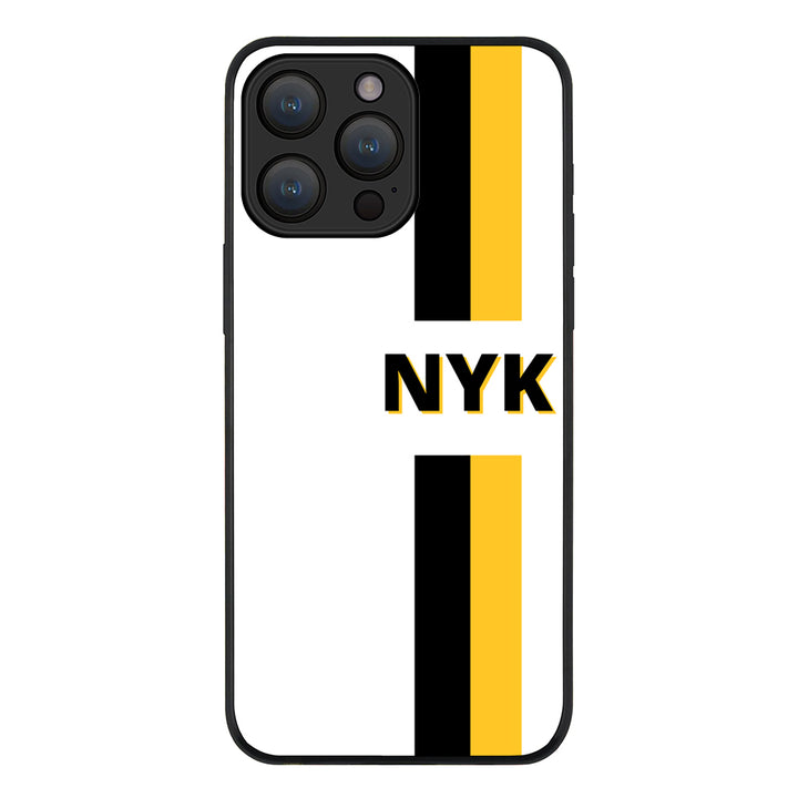 Apple iPhone 15 Pro Max / Tough Pro Custom Striped Monogram Phone Case - Stylizedd.com