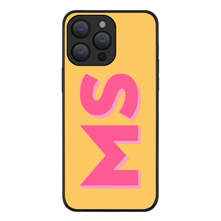 Apple iPhone 15 Pro Max / Tough Pro Personalized Monogram Initial 3D Shadow Text Phone Case - Stylizedd.com