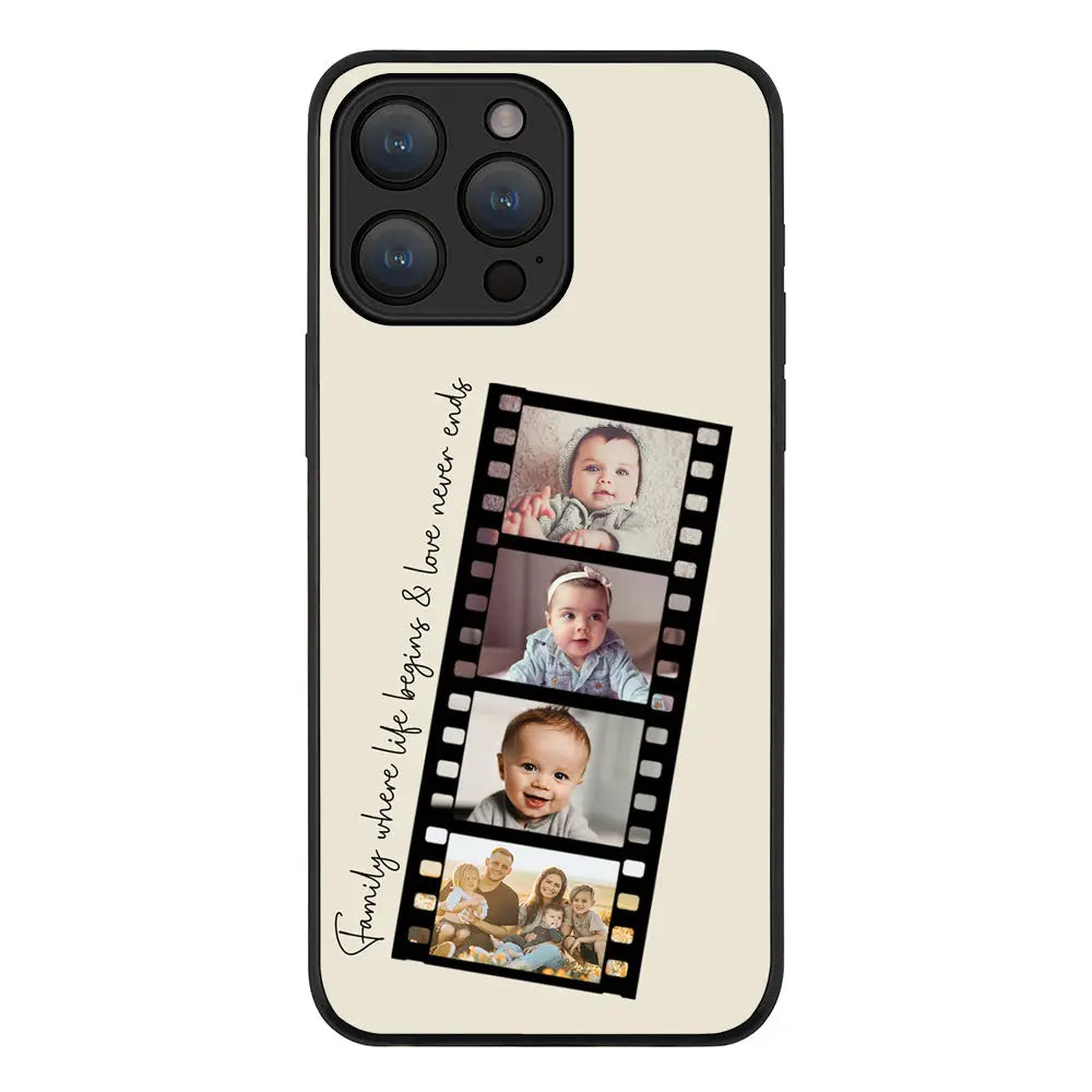 Apple iPhone 15 Pro Max / Rugged Black Custom Film Strips Personalised Movie Strip, Phone Case - Stylizedd.com
