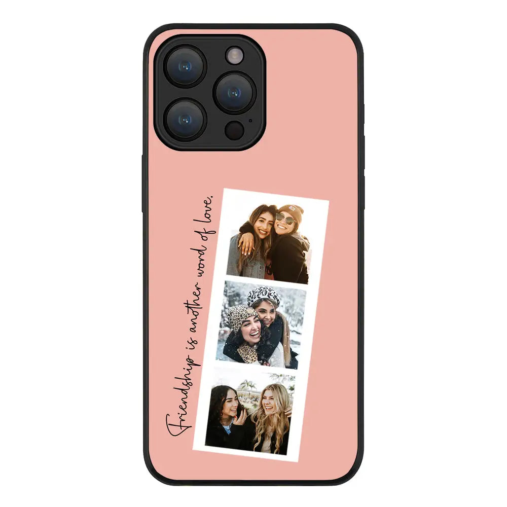 Apple iPhone 15 Pro Max / Rugged Black Custom Photo Strip Polaroid Style, Phone Case - Stylizedd.com