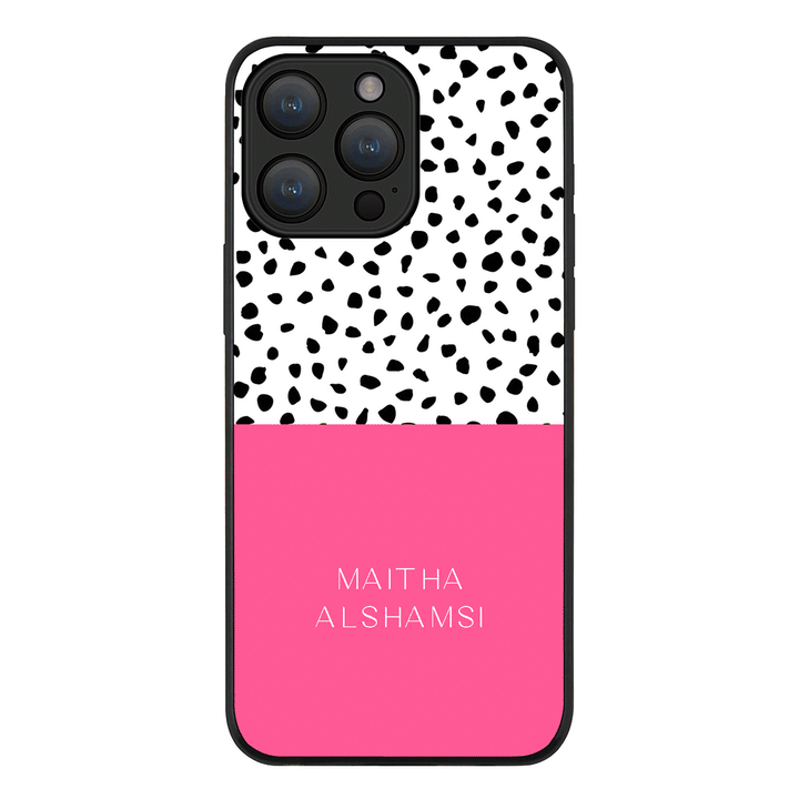 Apple iPhone 15 Pro Max / Tough Pro Personalized Text Colorful Spotted Dotted, Phone Case - Stylizedd.com