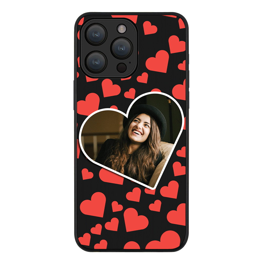 Apple iPhone 15 Pro Max / Tough Pro Custom Photo Heart shaped, Phone Case - Stylizedd.com