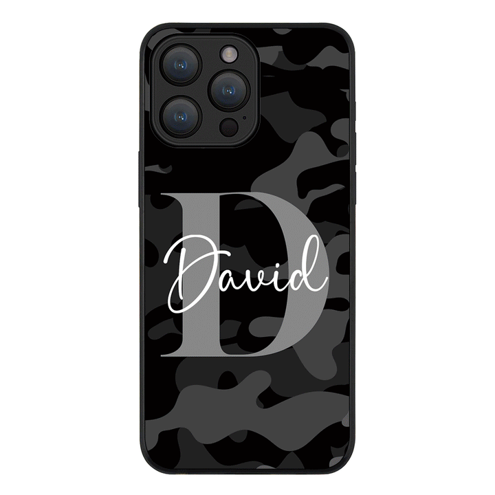 Apple iPhone 15 Pro Max / Tough Pro Personalized Name Camouflage Military Camo, Phone case - Stylizedd.com