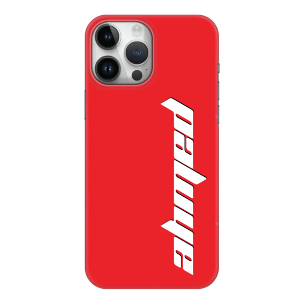 Apple iPhone 15 Pro Max / Clear Classic Custom Text, Vertical Name Phone Case - Stylizedd.com