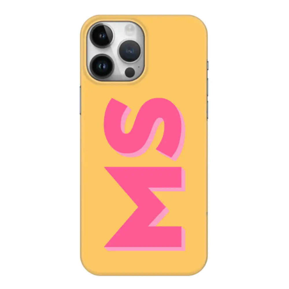 Apple iPhone 15 Pro Max / Clear Classic Personalized Monogram Initial 3D Shadow Text Phone Case - Stylizedd.com
