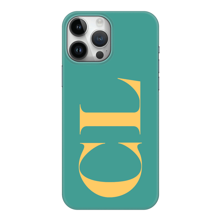 Apple iPhone 15 Pro Max / Clear Classic Personalized Monogram Large Initial 3D Shadow Text, Phone Case - Stylizedd.com