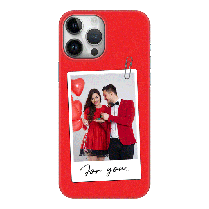 Apple iPhone 15 Pro Max / Clear Classic Personalized Polaroid Photo Valentine, Phone Case - Stylizedd.com