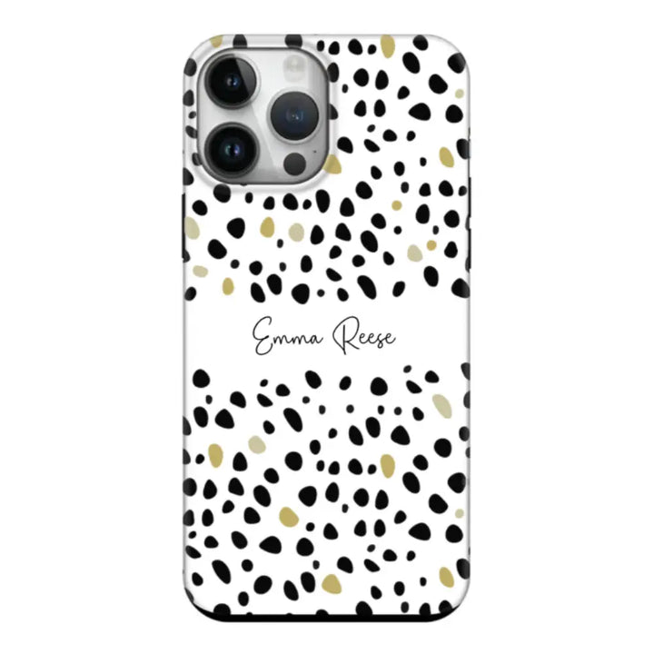 Apple iPhone 15 Pro Max / Tough Pro Pebble Multi Color Custom Text, My Name Phone Case - Stylizedd.com