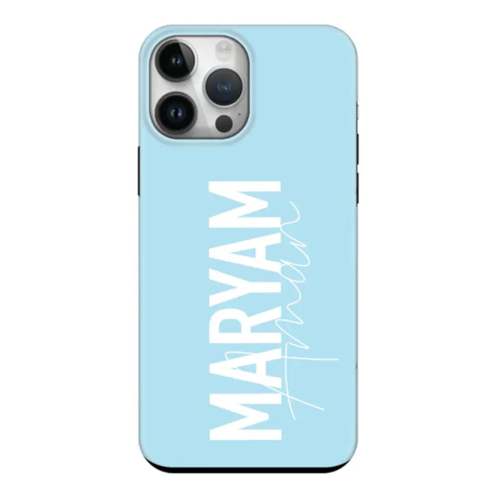Apple iPhone 15 Pro Max / Tough Pro Personalized Name Vertical, Phone Case - Stylizedd.com
