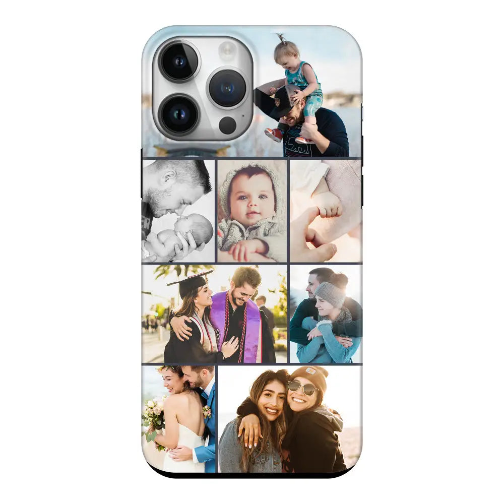 Apple iPhone 15 Pro Max / Tough Pro Personalised Photo Collage Grid Phone Case - Stylizedd.com