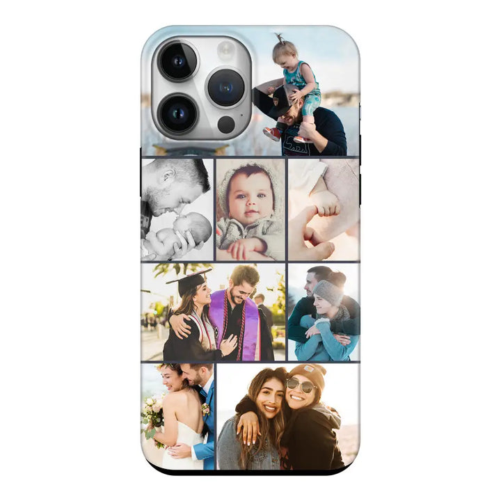 Apple iPhone 15 Pro Max / Tough Pro Personalised Photo Collage Grid Phone Case - Stylizedd.com