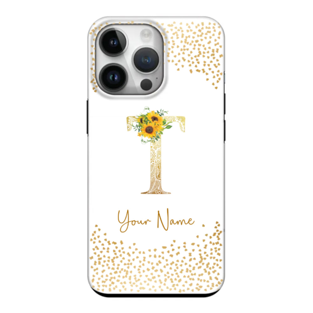 Apple iPhone 15 Pro Max / Snap Classic Floral Mandala Initial Phone Case - Stylizedd.com