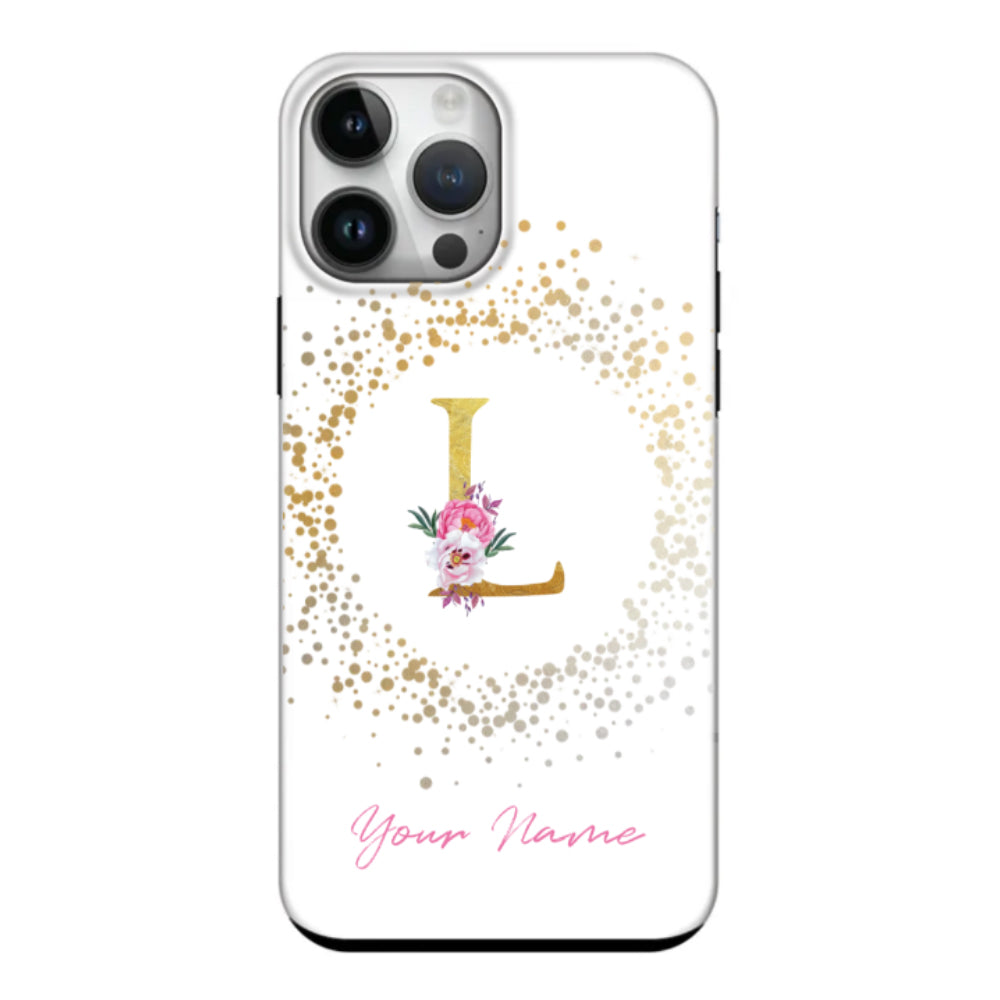 Apple iPhone 15 Pro Max / Snap Classic Floral Initial Phone Case - Stylizedd.com