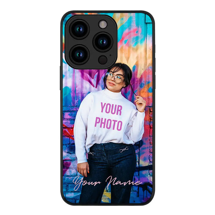 Apple iPhone 15 Pro / Rugged Black Custom Photo, My Style Phone Case - Stylizedd.com